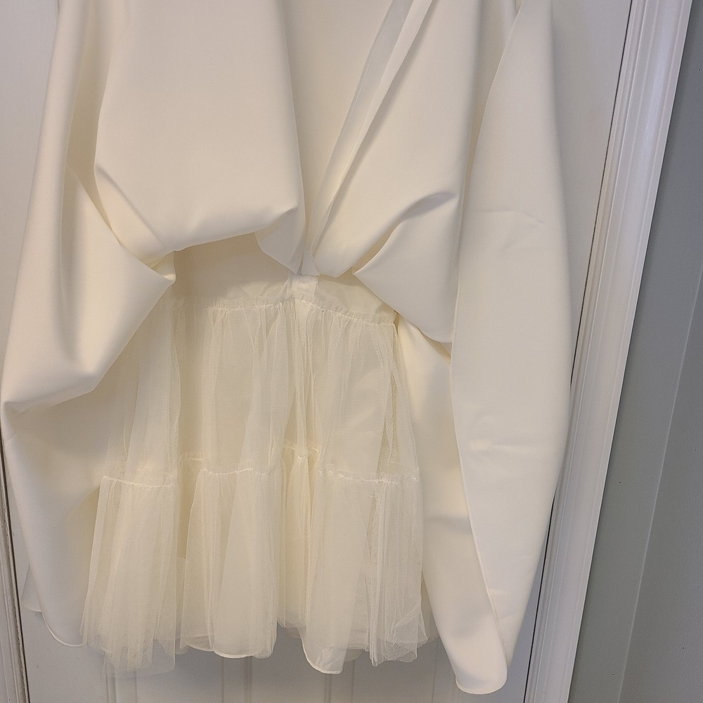 Youth Ivory Ball Gown by David's‎ Bridal Ivory/Champagne Sz. 14 Flower Girl - Picture 7 of 11